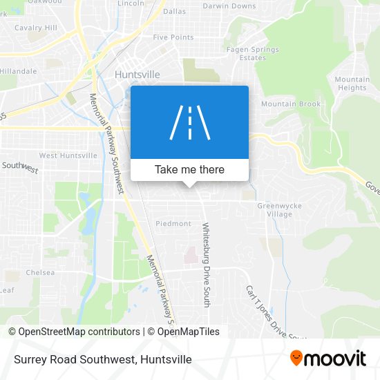 Surrey Road Southwest map