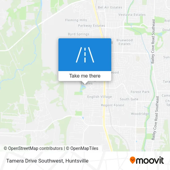 Tamera Drive Southwest map
