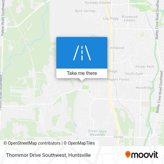 Thornmor Drive Southwest map