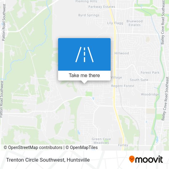 Trenton Circle Southwest map