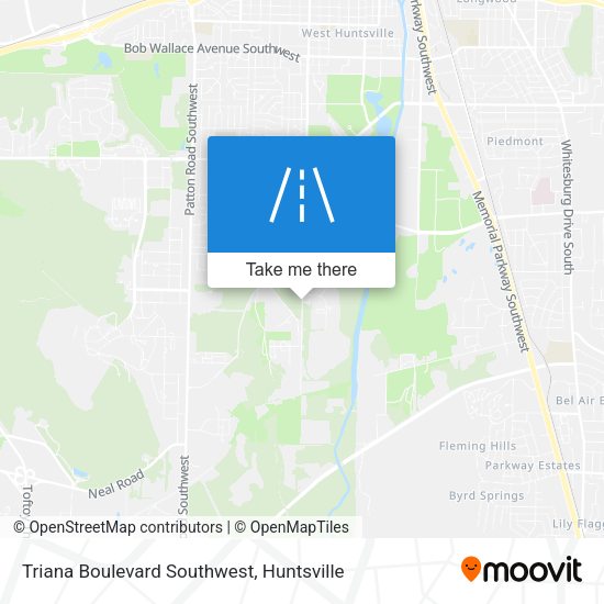 Triana Boulevard Southwest map