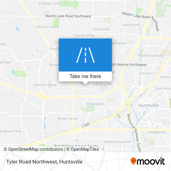 Tyler Road Northwest map
