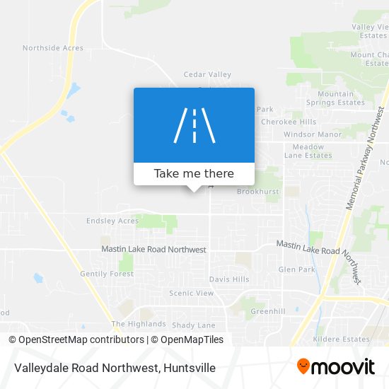 Mapa de Valleydale Road Northwest