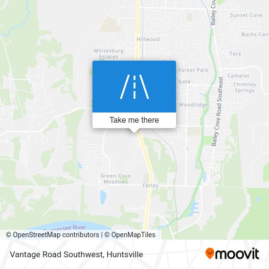Vantage Road Southwest map