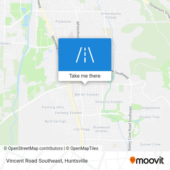 Mapa de Vincent Road Southeast
