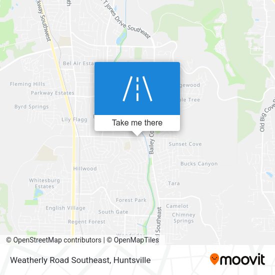 Mapa de Weatherly Road Southeast
