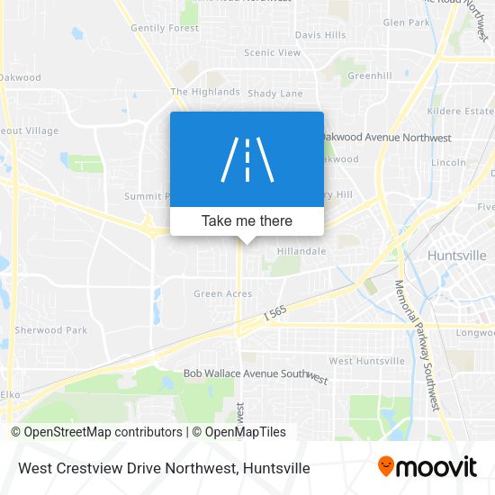 West Crestview Drive Northwest map