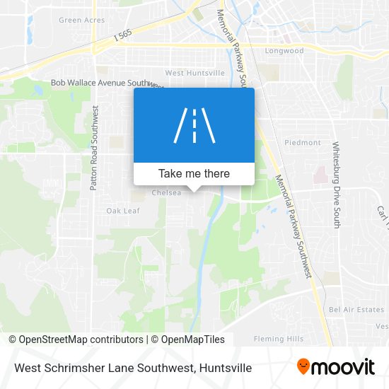 West Schrimsher Lane Southwest map