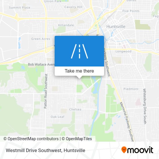 Westmill Drive Southwest map