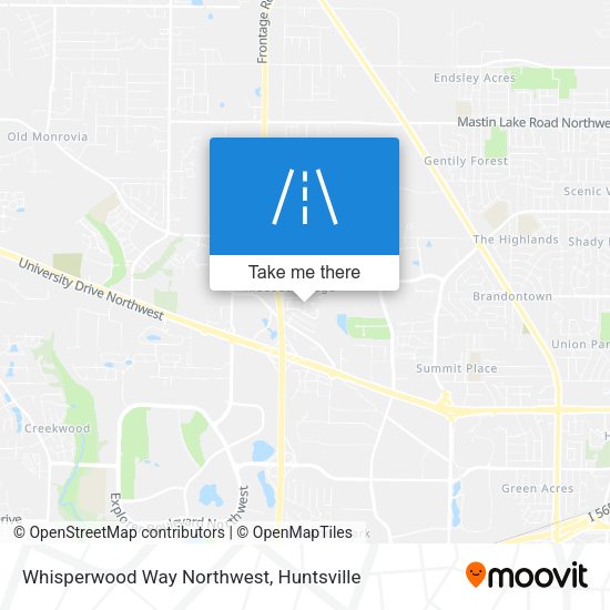 Whisperwood Way Northwest map