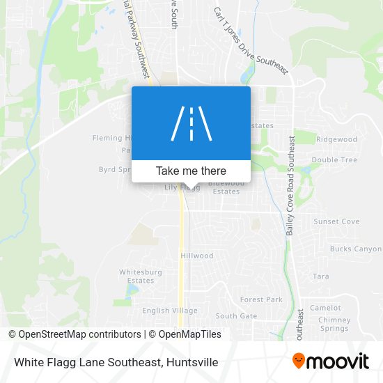 White Flagg Lane Southeast map