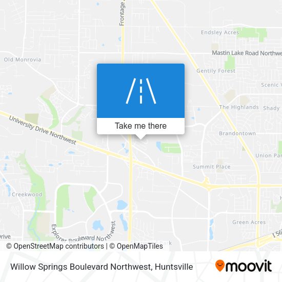 Willow Springs Boulevard Northwest map