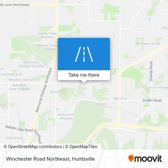 Mapa de Winchester Road Northeast