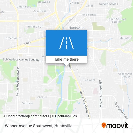 Mapa de Winner Avenue Southwest