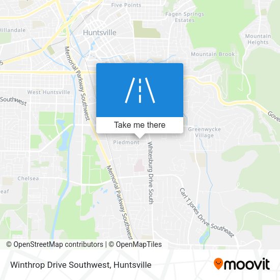 Mapa de Winthrop Drive Southwest