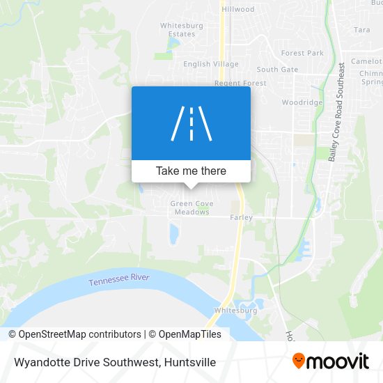 Wyandotte Drive Southwest map