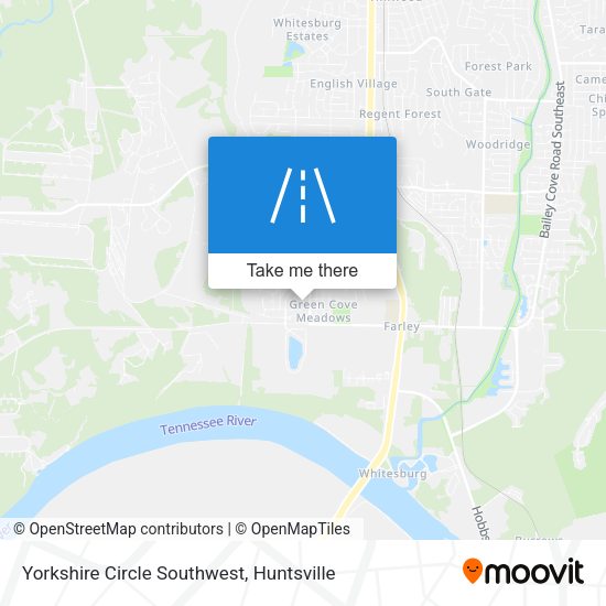 Yorkshire Circle Southwest map