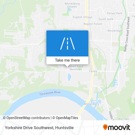 Yorkshire Drive Southwest map