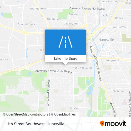 11th Street Southwest map