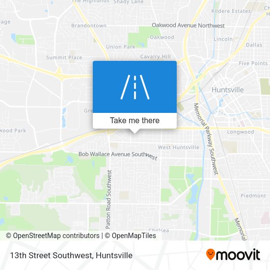 Mapa de 13th Street Southwest
