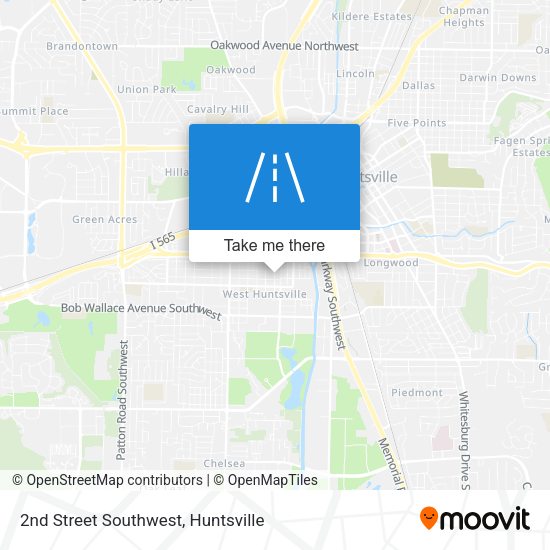 Mapa de 2nd Street Southwest