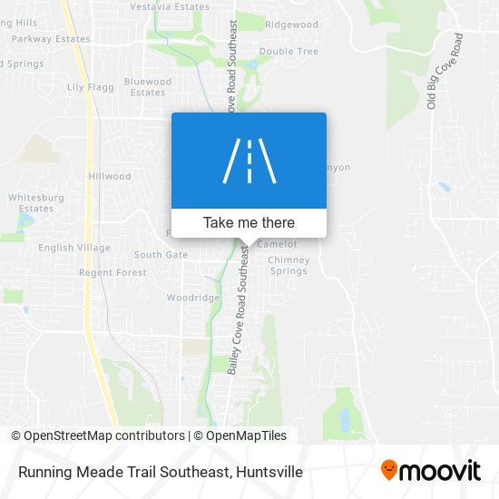 Mapa de Running Meade Trail Southeast