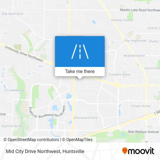 Mid City Drive Northwest map
