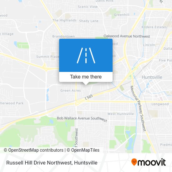Mapa de Russell Hill Drive Northwest