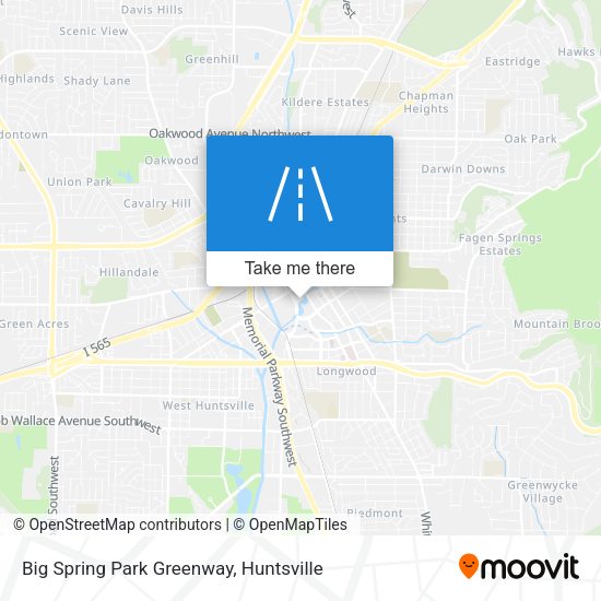 Mapa de Big Spring Park Greenway