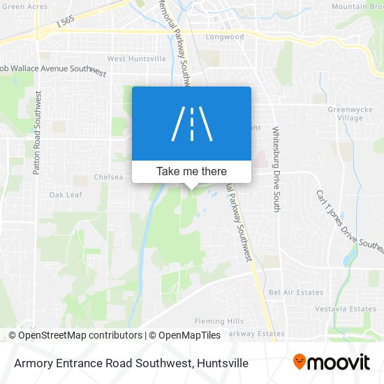 Armory Entrance Road Southwest map