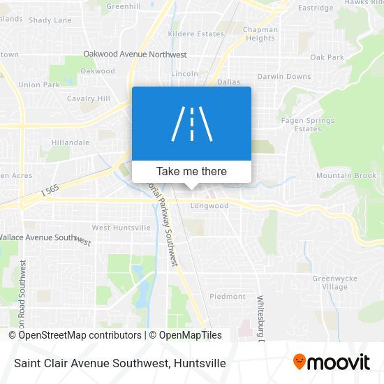 Saint Clair Avenue Southwest map
