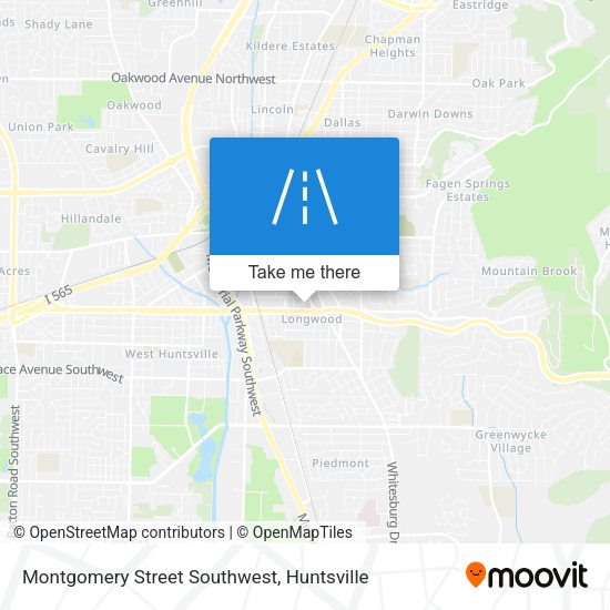 Montgomery Street Southwest map