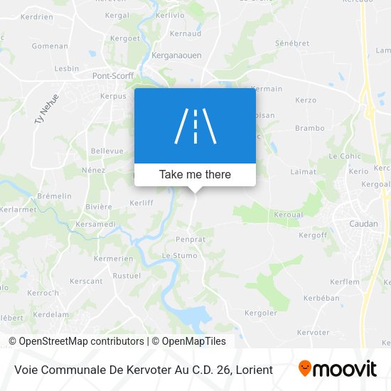 Voie Communale De Kervoter Au C.D. 26 map