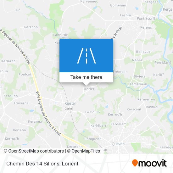 Chemin Des 14 Sillons map