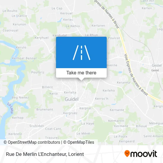 Rue De Merlin L'Enchanteur map