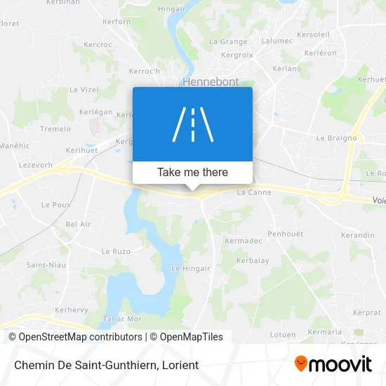 Chemin De Saint-Gunthiern map