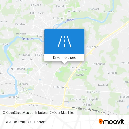 Rue De Prat Izel map