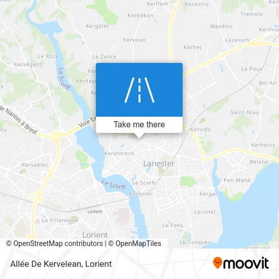 Allée De Kervelean map