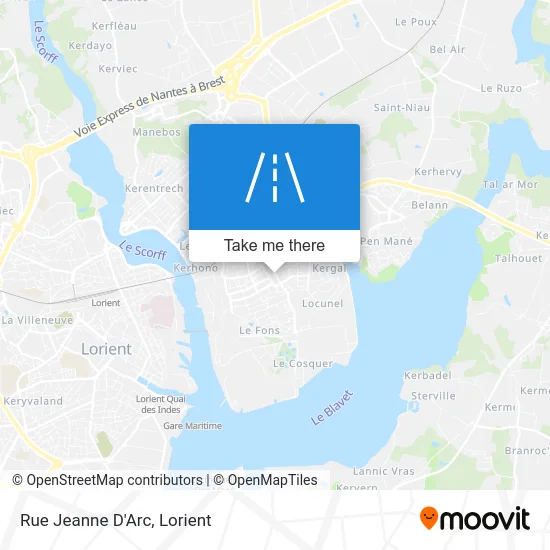 Rue Jeanne D'Arc map