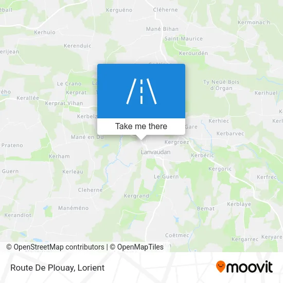 Route De Plouay map