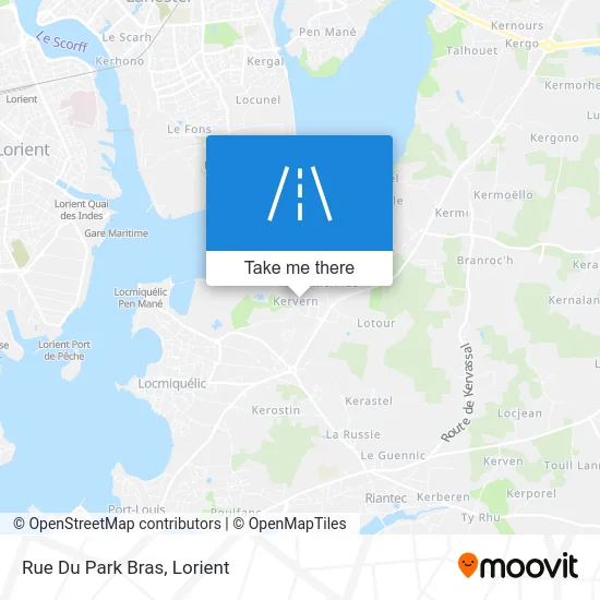 Rue Du Park Bras map