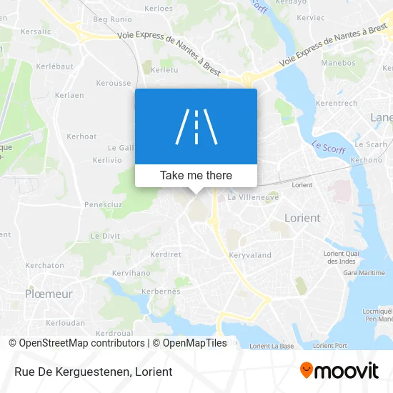 Rue De Kerguestenen map