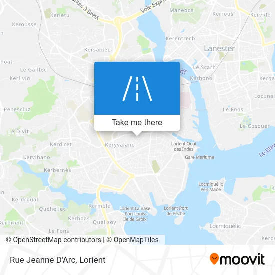 Rue Jeanne D'Arc map