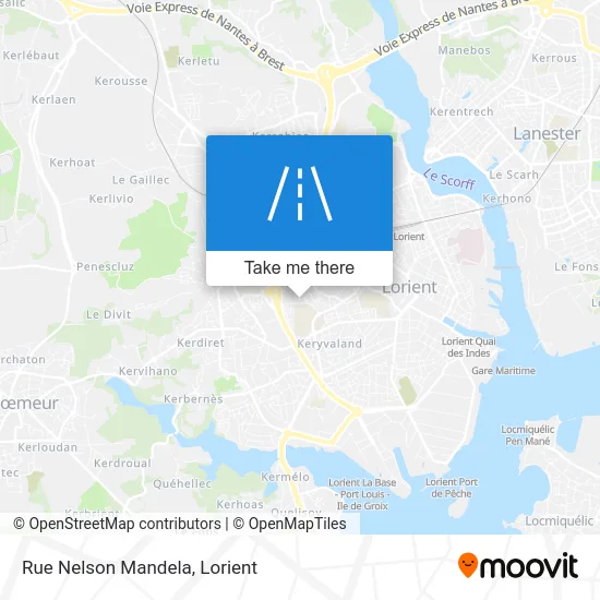 Rue Nelson Mandela map