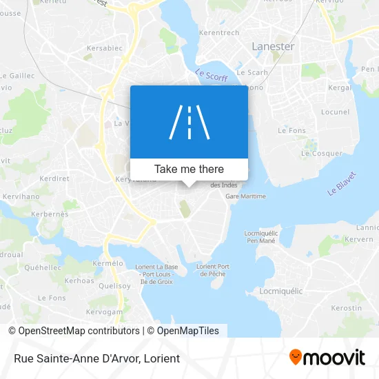 Rue Sainte-Anne D'Arvor map