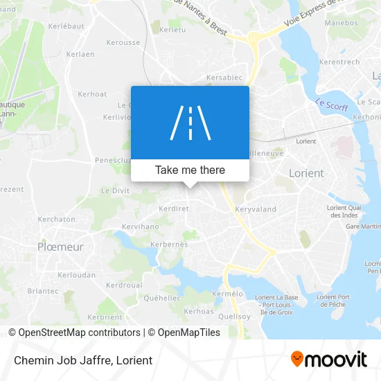 Chemin Job Jaffre map