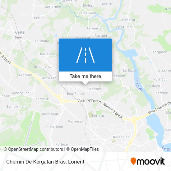 Chemin De Kergalan Bras map