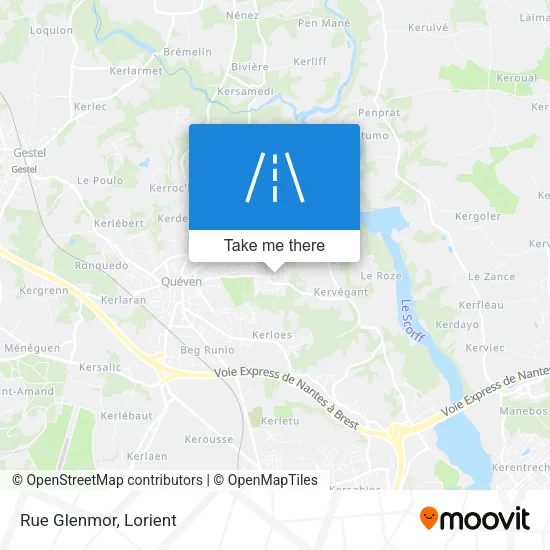 Rue Glenmor map