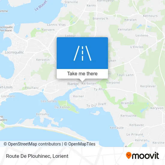 Route De Plouhinec map