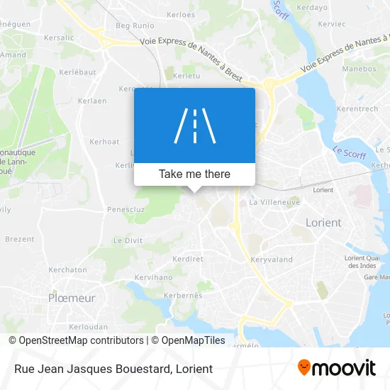 Rue Jean Jasques Bouestard map